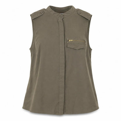 Womens UK Size S VERO MODA Green Basic Button-Up