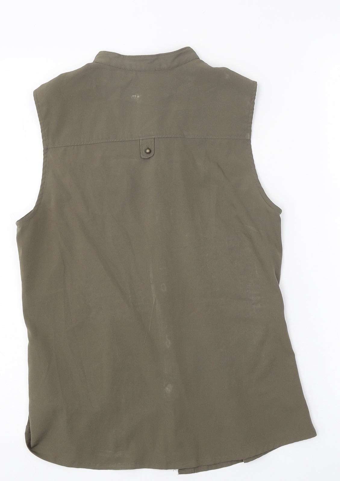 Womens UK Size S VERO MODA Green Basic Button-Up