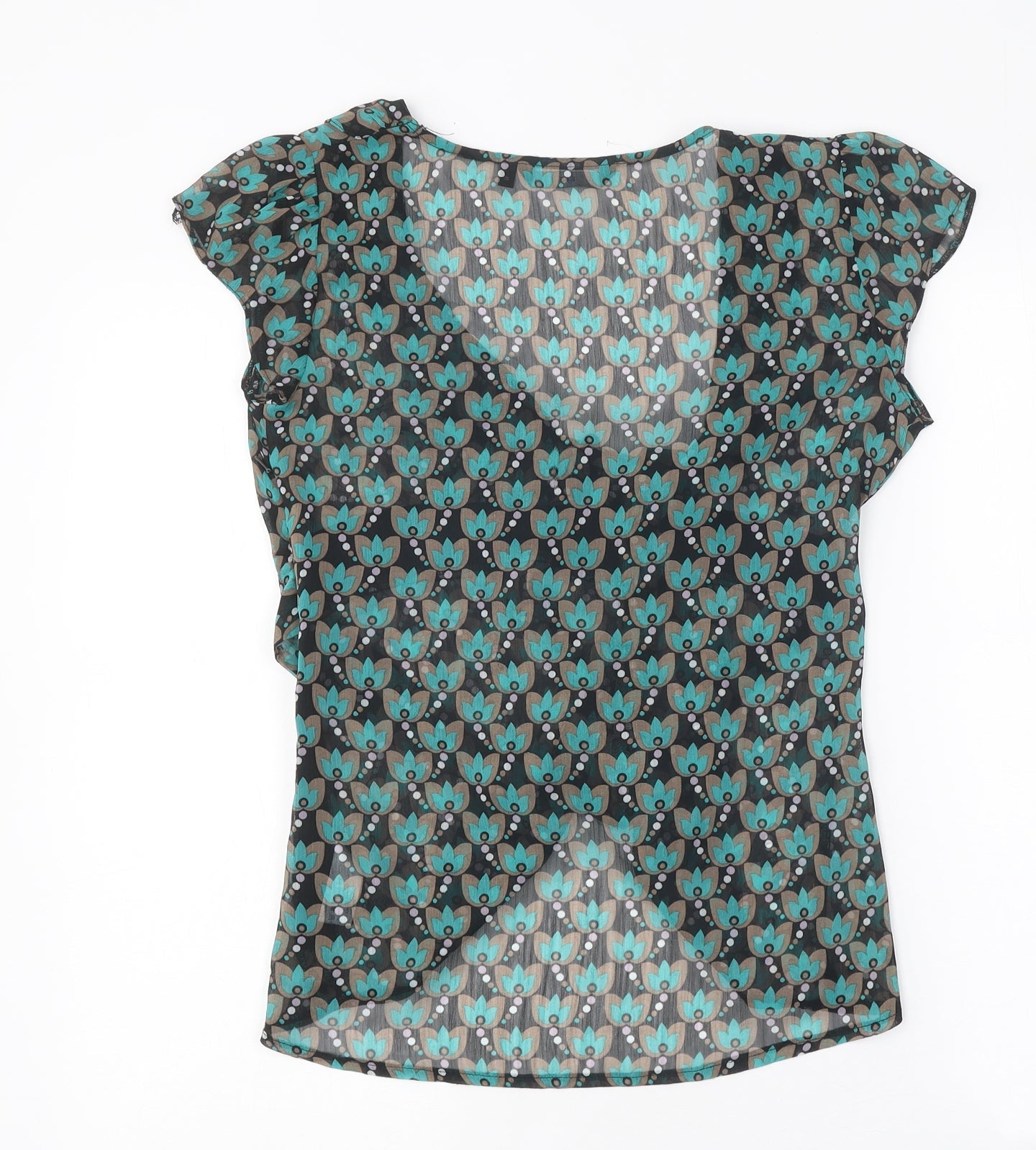 Womens UK Size 8 Debenhams Black Basic Blouse