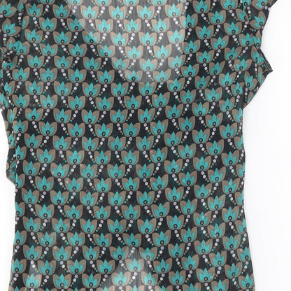 Womens UK Size 8 Debenhams Black Basic Blouse