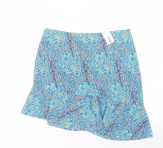 Papaya Womens Red Geometric Polyester A-Line Skirt Size 16 Zip