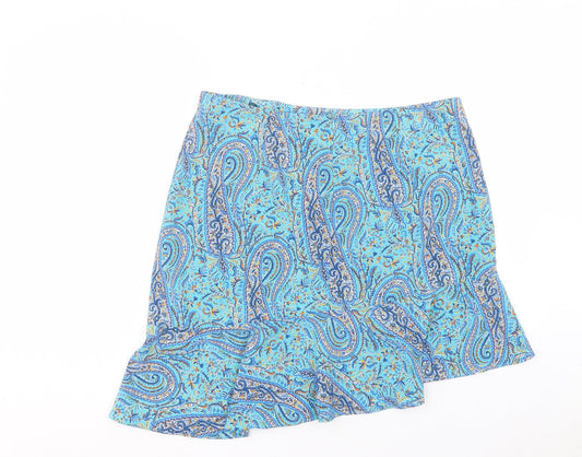 Papaya Womens Red Geometric Polyester A-Line Skirt Size 16 Zip