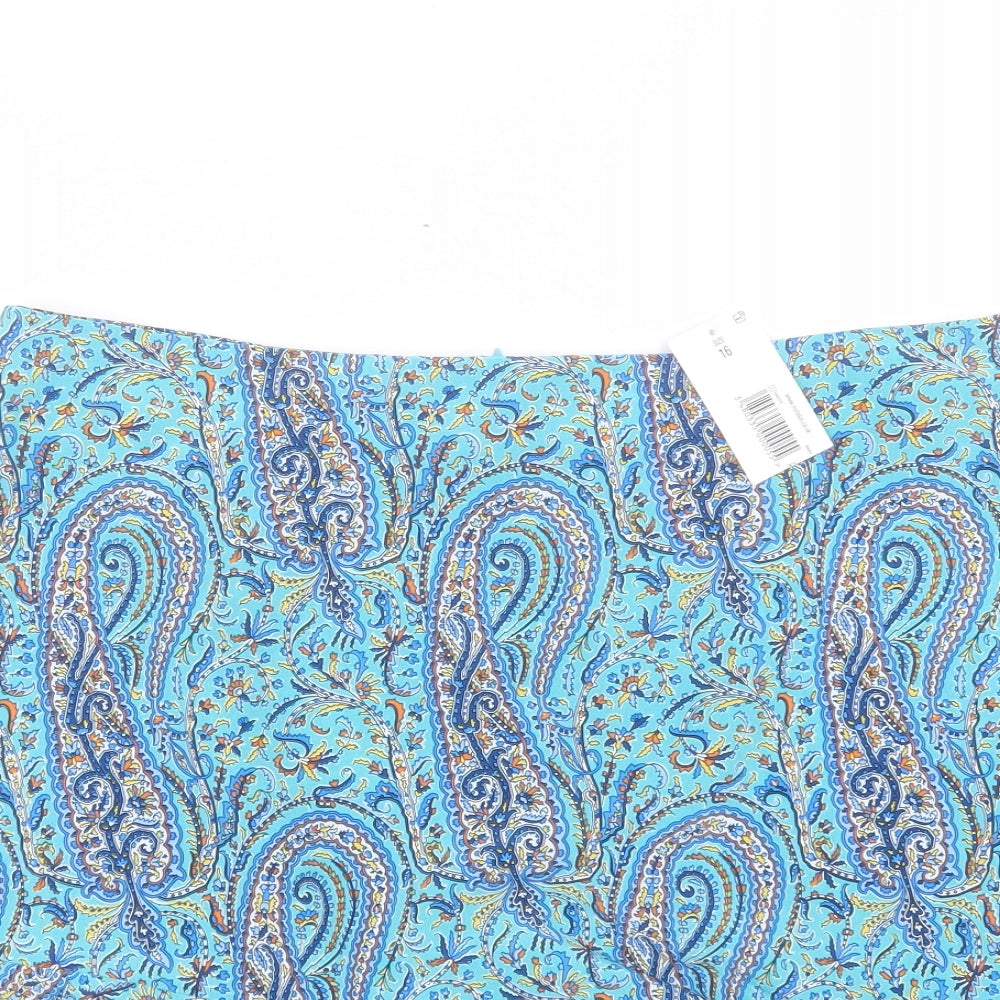 Papaya Womens Red Geometric Polyester A-Line Skirt Size 16 Zip