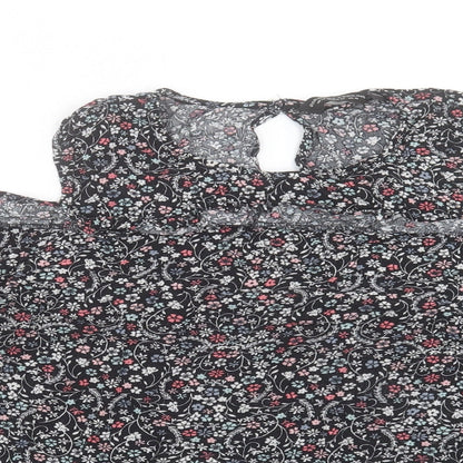 Womens UK Size 18 Dorothy Perkins Black Basic T-Shirt