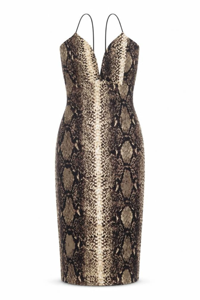 Love Womens Black Animal Print Polyester Pencil Dress Size XS V-Neck Pullover