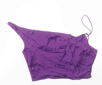 Womens UK Size S Zara Purple Cropped Tank