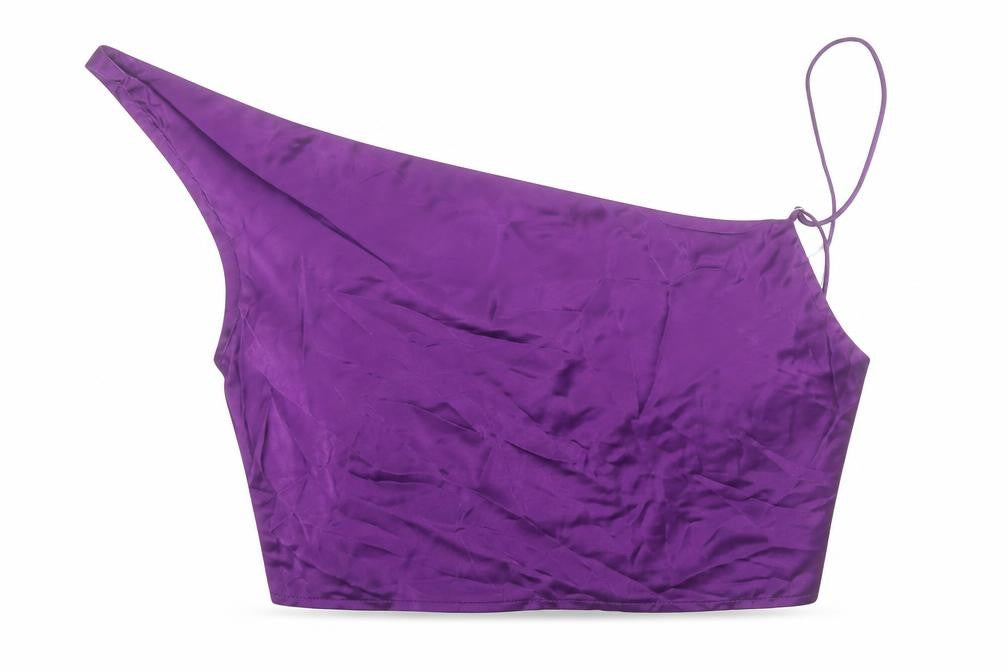 Womens UK Size S Zara Purple Cropped Tank