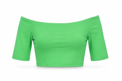 Womens UK Size S Zara Green Cropped T-Shirt