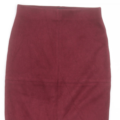 Womens UK Size 8 River Island Straight & Pencil Velour Skirt