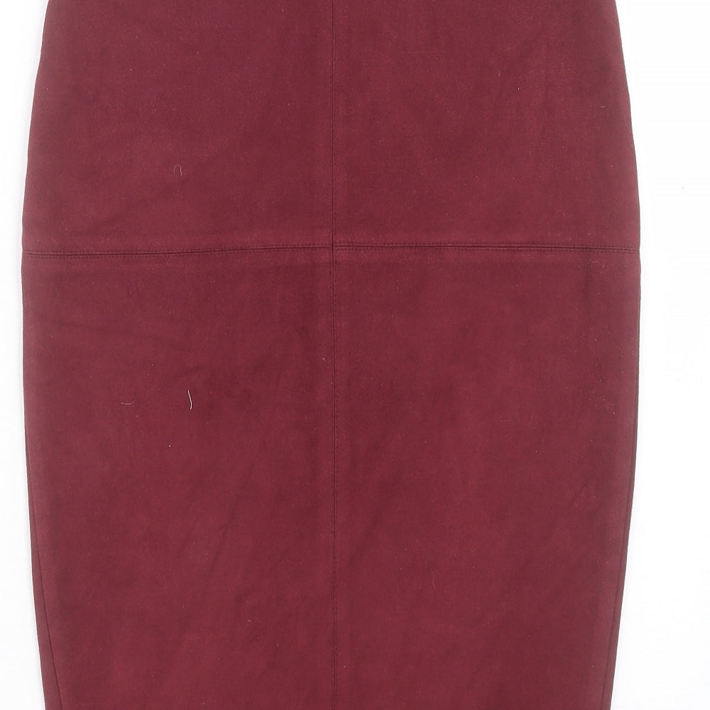 Womens UK Size 8 River Island Straight & Pencil Velour Skirt