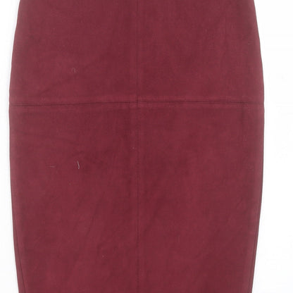 Womens UK Size 8 River Island Straight & Pencil Velour Skirt