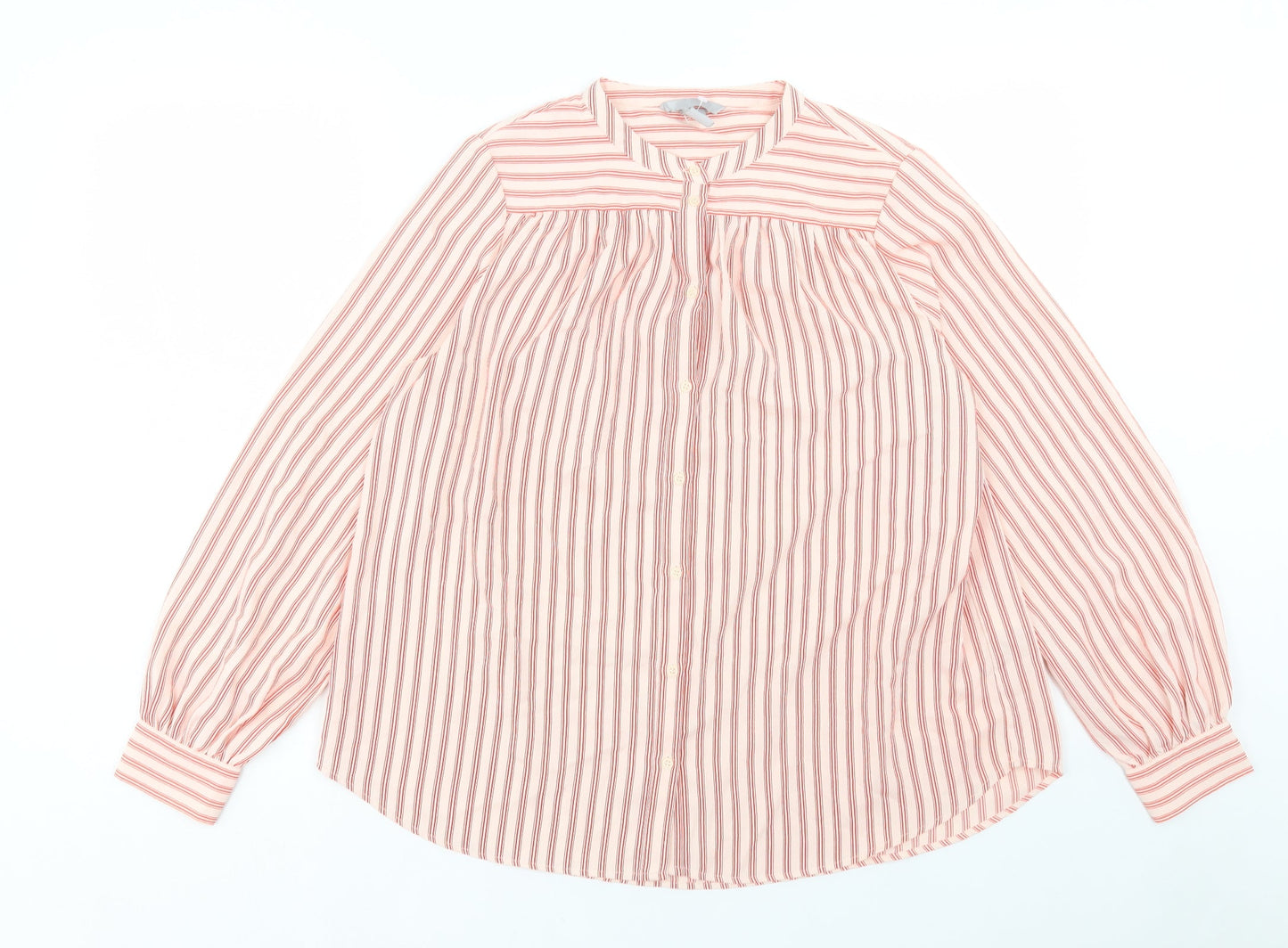 Womens UK Size 8 H&M Red Basic Button-Up