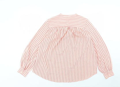 Womens UK Size 8 H&M Red Basic Button-Up
