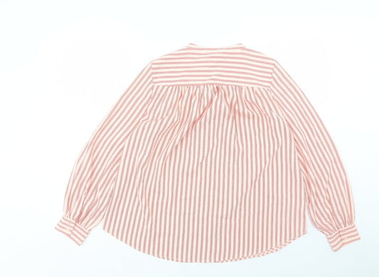 Womens UK Size 8 H&M Red Basic Button-Up