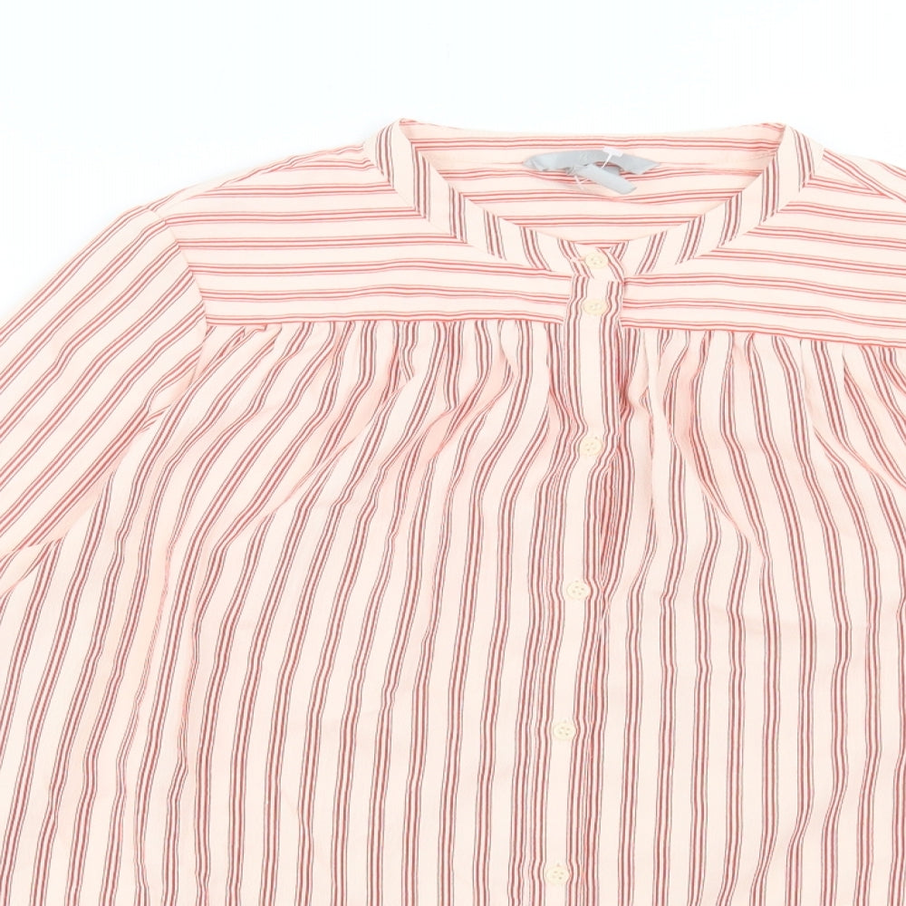Womens UK Size 8 H&M Red Basic Button-Up