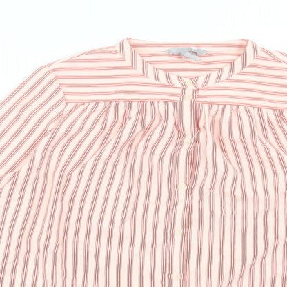 Womens UK Size 8 H&M Red Basic Button-Up