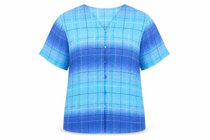 Womens UK Size 14 Berkertex Blue Basic Button-Up