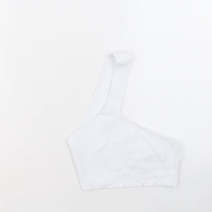 Womens UK Size S Zara White Cropped Tank