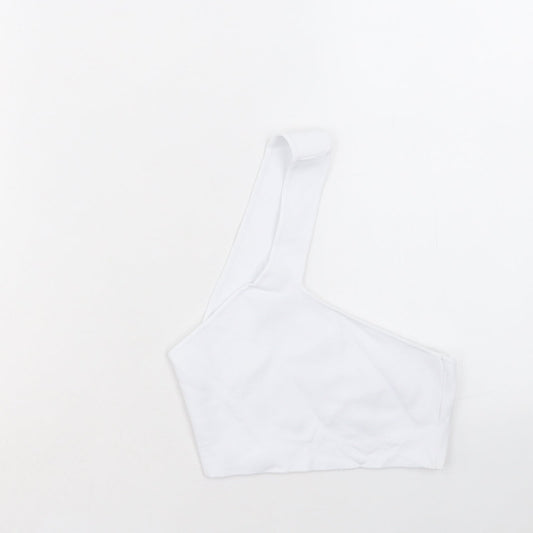 Womens UK Size S Zara White Cropped Tank