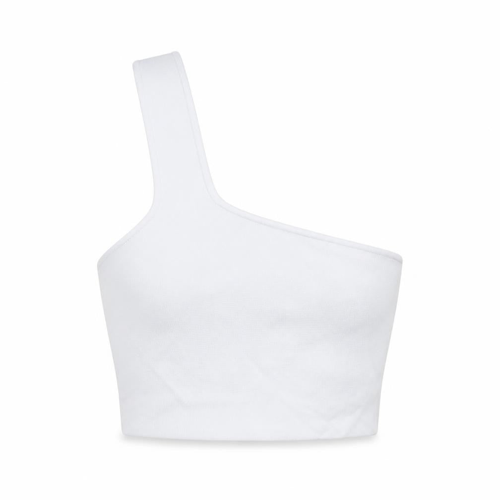 Womens UK Size S Zara White Cropped Tank