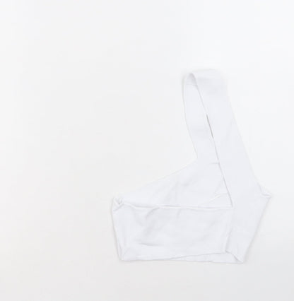 Womens UK Size S Zara White Cropped Tank
