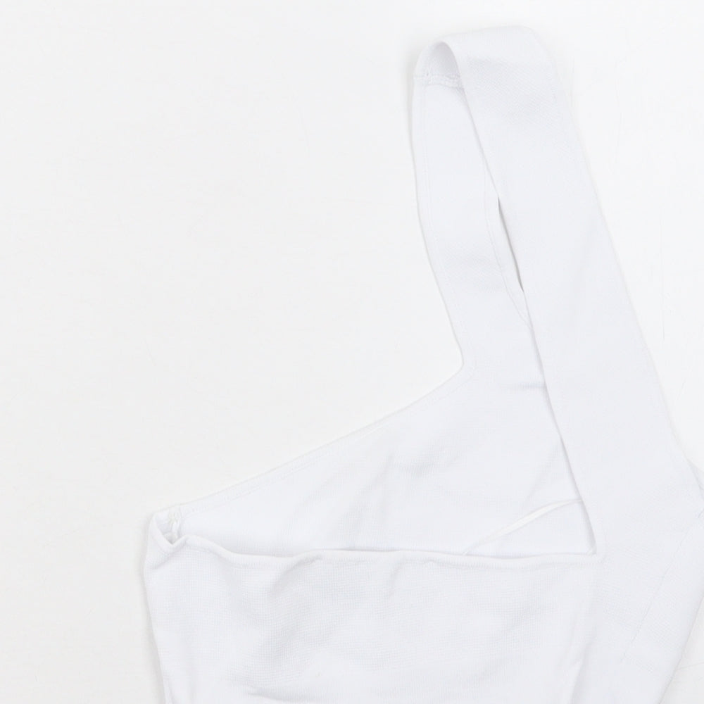 Womens UK Size S Zara White Cropped Tank