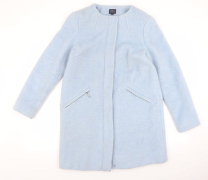 Womens UK Size 12 Marks and Spencer Blue Overcoat