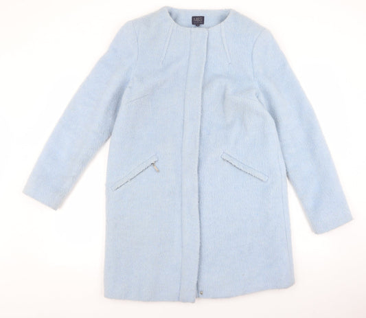 Womens UK Size 12 Marks and Spencer Blue Overcoat