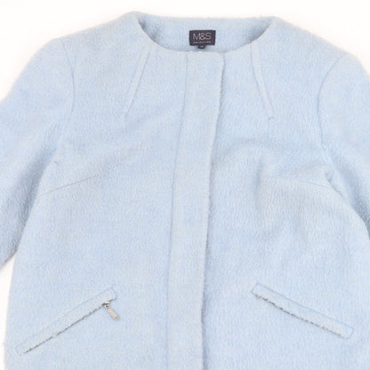 Womens UK Size 12 Marks and Spencer Blue Overcoat