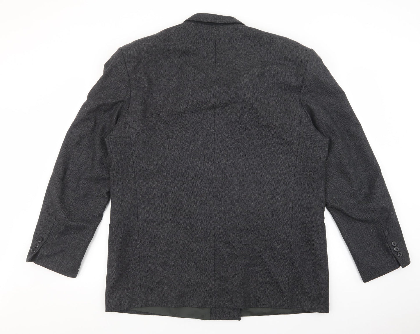 Bruce Corman Mens Grey Geometric Polyester Jacket Blazer Size 44
