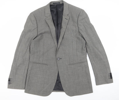 Mens UK Size 38 OneSix5ive Regular Grey Suit Jacket