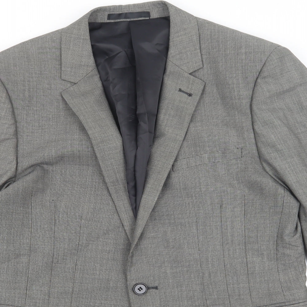 Mens UK Size 38 OneSix5ive Regular Grey Suit Jacket