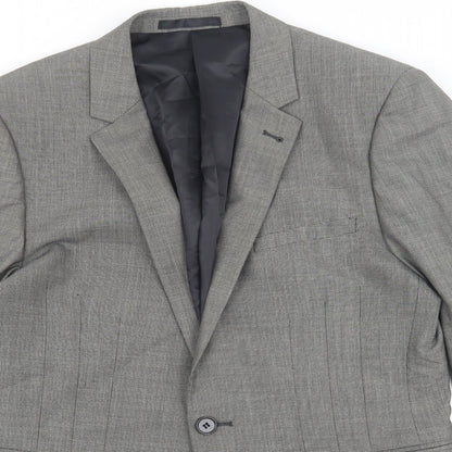Mens UK Size 38 OneSix5ive Regular Grey Suit Jacket