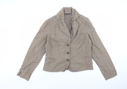 Caroline bliss Womens Beige Jacket Blazer Size 42 Button - Pocket detail