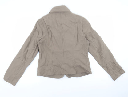 Caroline bliss Womens Beige Jacket Blazer Size 42 Button - Pocket detail