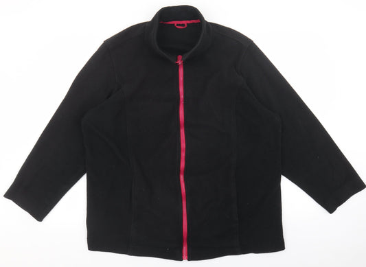 Womens UK Size L Preworn Black Quilted Coat