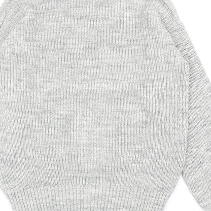 H&M Mens Grey Collared Cotton Pullover Jumper Size S