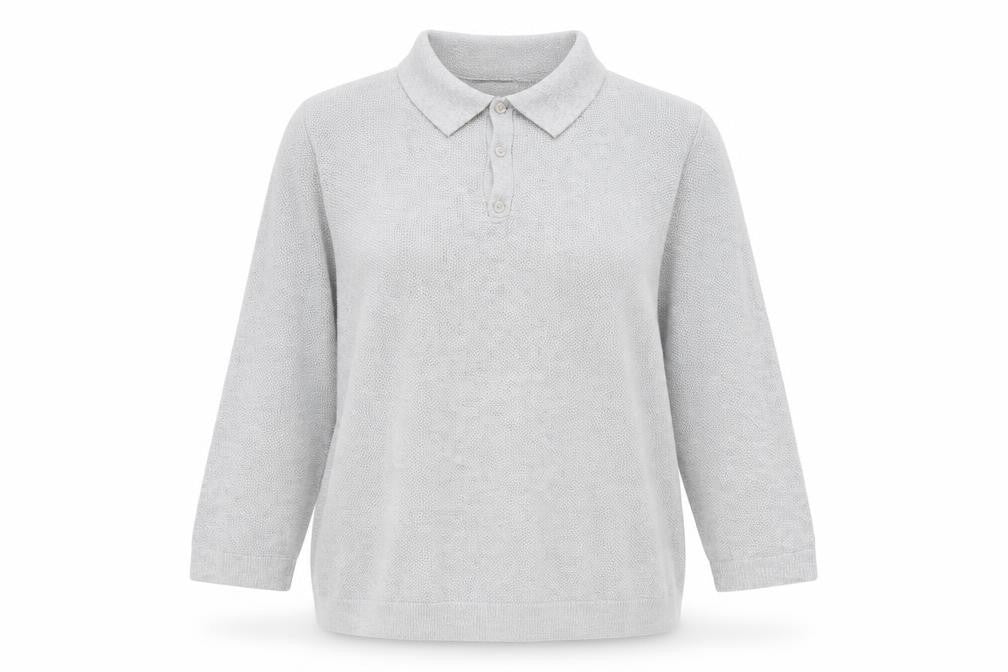 Womens UK Size M Yessica Grey Basic Polo