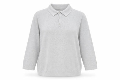 Womens UK Size M Yessica Grey Basic Polo