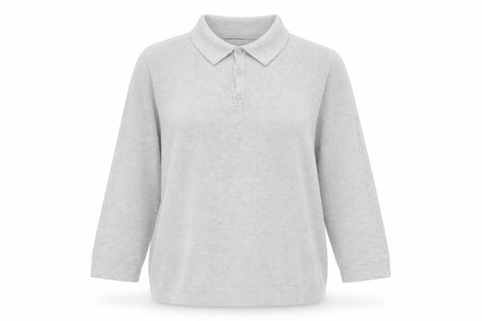 Womens UK Size M Yessica Grey Basic Polo