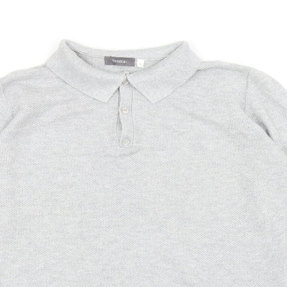 Womens UK Size M Yessica Grey Basic Polo