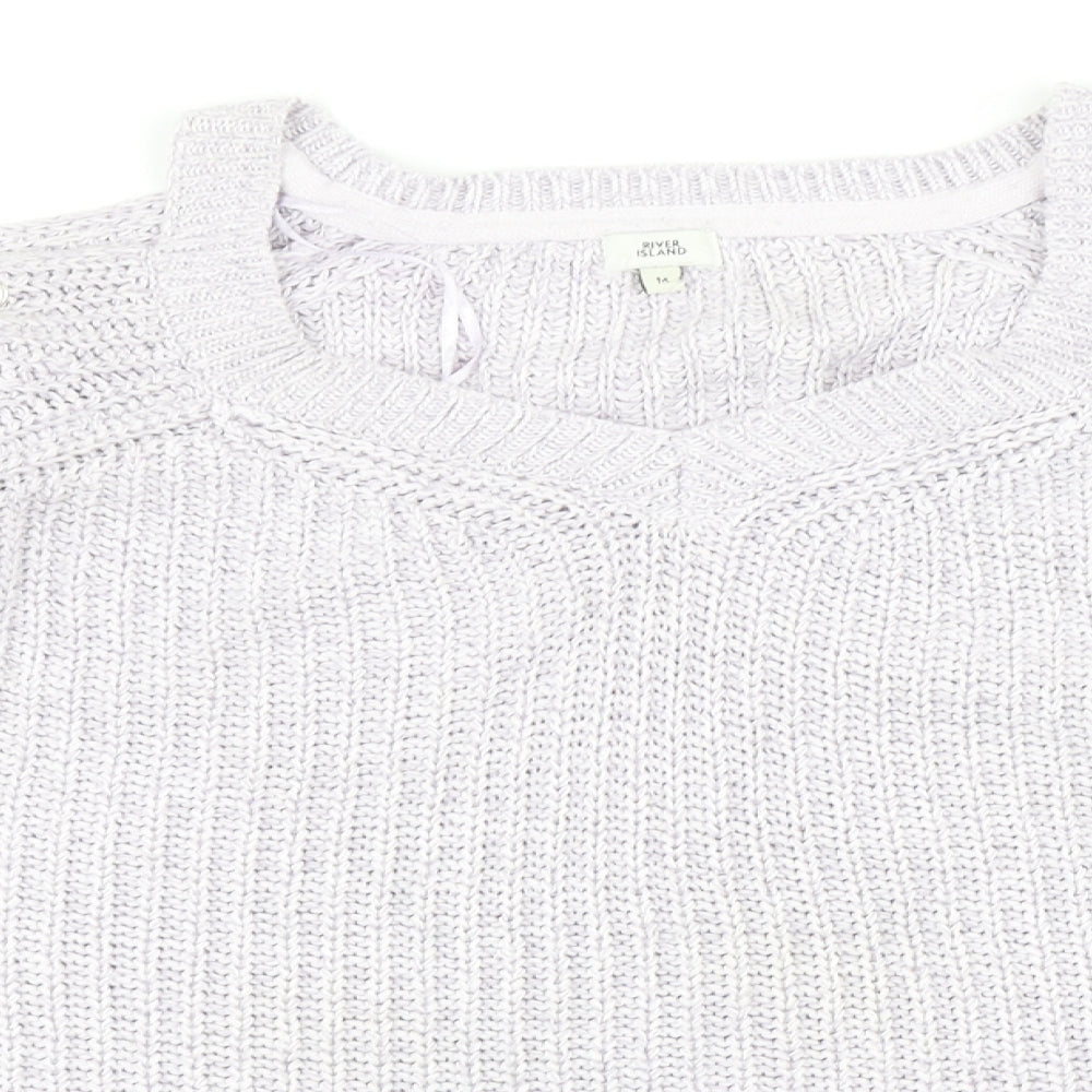 Womens UK Size M River Island Purple Pullover Jumper