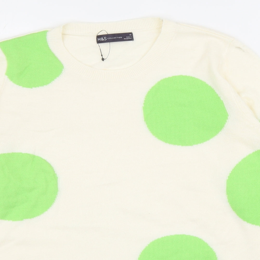 Womens UK Size 10 Marks and Spencer Ivory Pullover Jumper