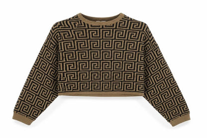 Womens UK Size M Femme Luxe Brown Pullover Jumper