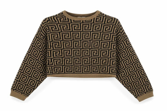 Womens UK Size M Femme Luxe Brown Pullover Jumper