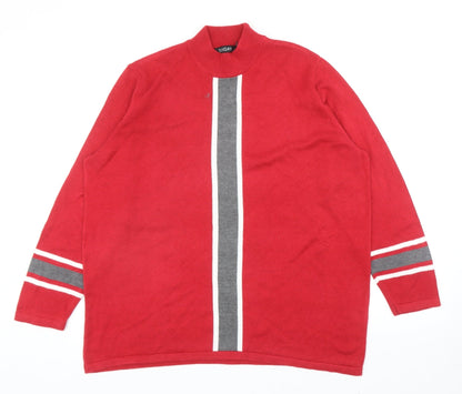 Womens UK Size XL Sunday Red Pullover Jumper