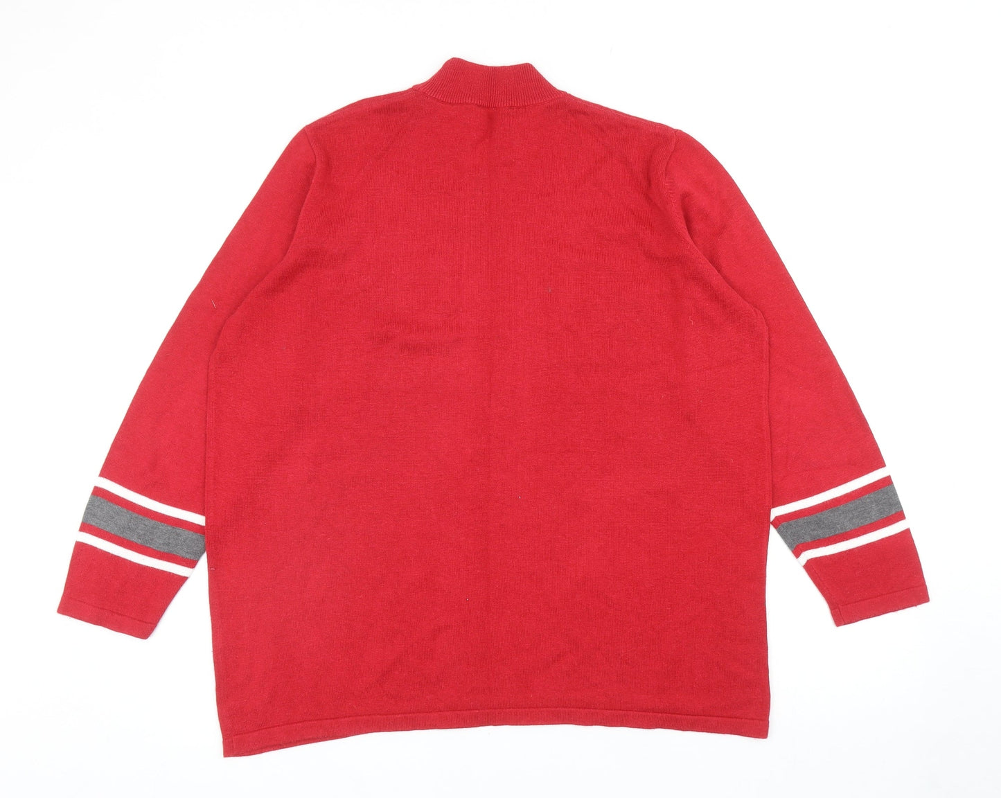 Womens UK Size XL Sunday Red Pullover Jumper