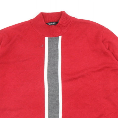Womens UK Size XL Sunday Red Pullover Jumper