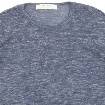 Womens UK Size S Zara Blue Pullover Jumper