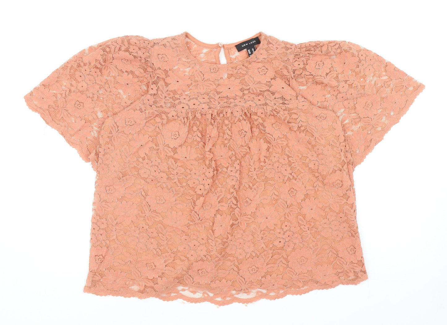 Womens UK Size 12 New Look Orange Basic Blouse